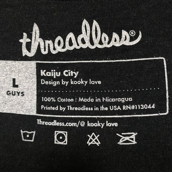 Kaiju City Downtown Neon Lights Gojira Threadless Tee Large - Picture 4 of 4